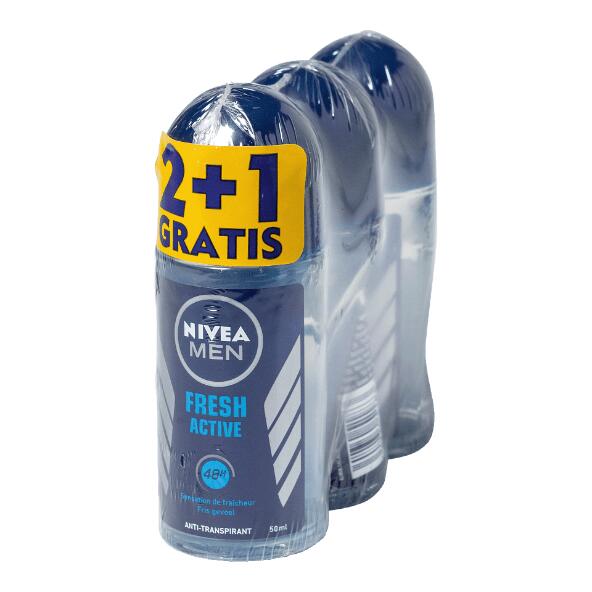 NIVEA(R) 				Roll-on-deodorant, 3 st.