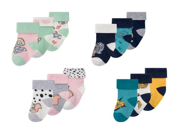 Socquettes pour bébé, 3 paires