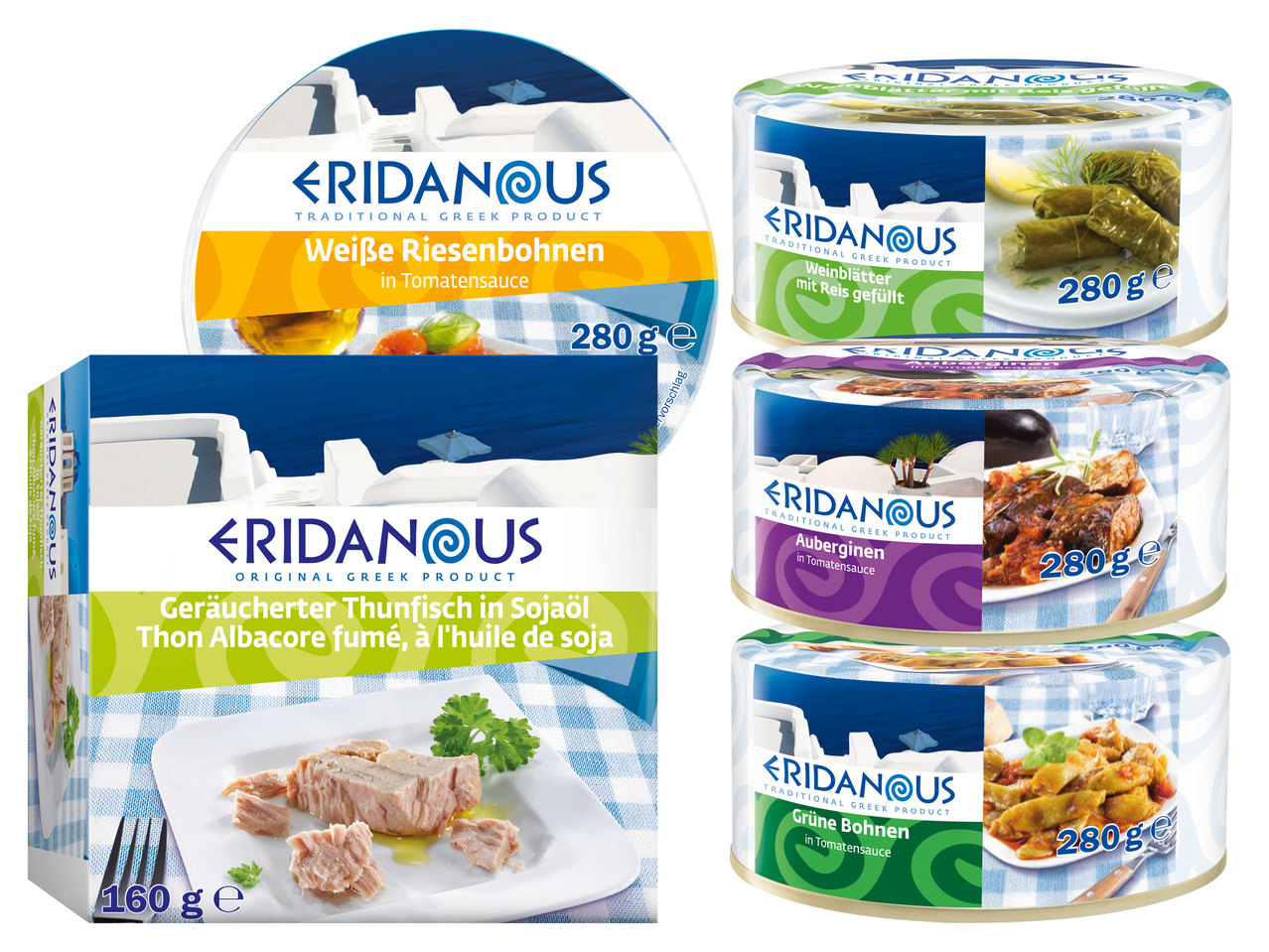 ERIDANOUS Antipasti, Fertiggerichte oder geräucherter Thunfisch