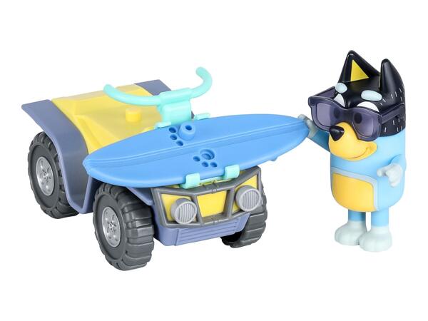 Bluey Beach Quad With Bandit Toy with Figure
