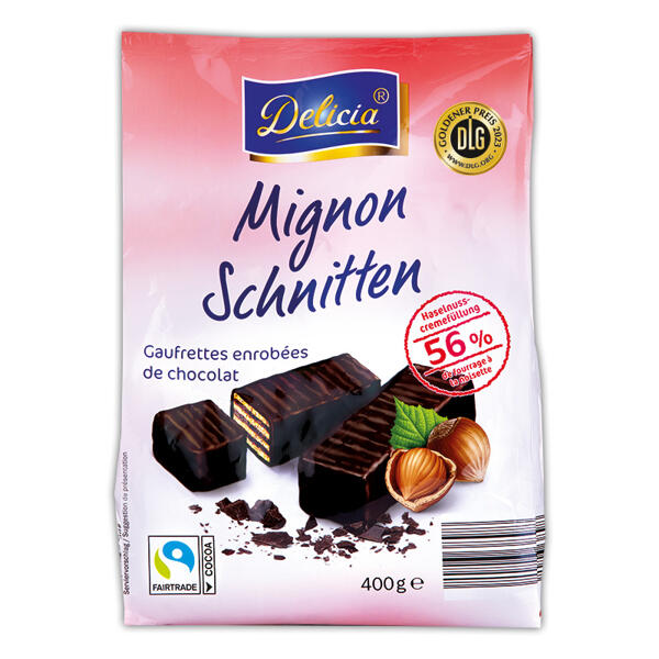 Mignon-/ Kakaocreme Schnitten