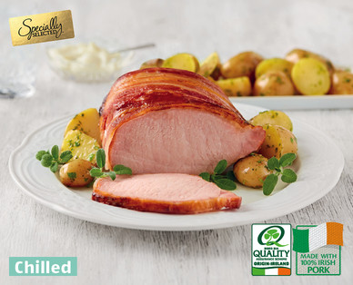 Specially Selected Irish Smoked Bacon Loin Wrapped in Streaky Bacon