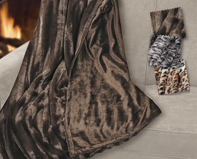 Huntington Home 50" x 60" Faux Fur Throw