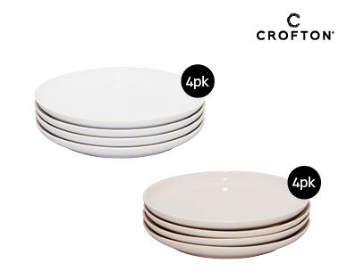 Ceramic Dinnerware White or Stone 4pk