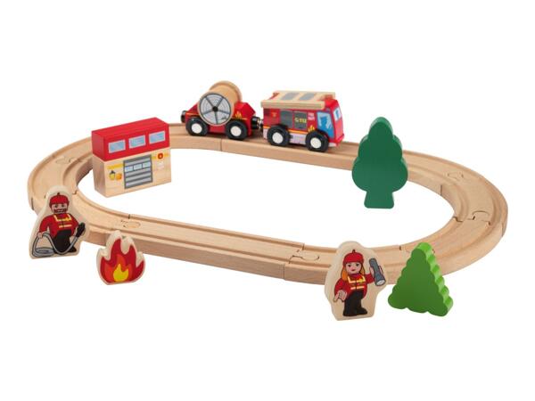 Playtive Farm/​Princess/​Fire Brigade/​Police Train Set - 18 piece