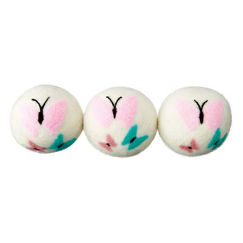 3 Pack Wool Dryer Balls, Butterfly