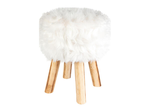 Livarno Home Faux Fur Stool