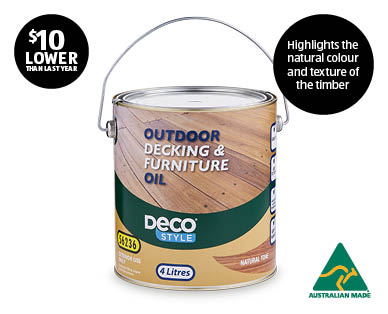 Outdoor Decking & Furniture Oil 4L