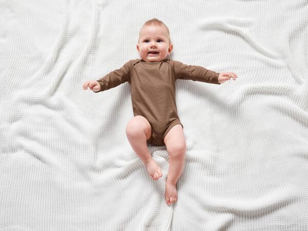 Baby long-sleeve bodysuits, 5 pieces