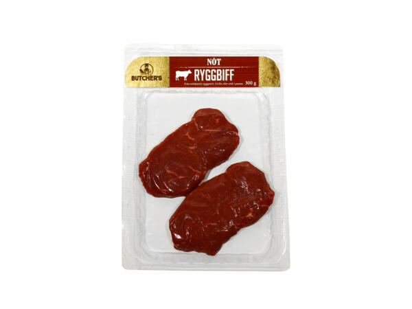 Färsk ryggbiff
