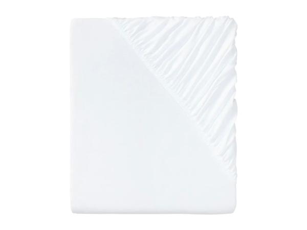 Livarno Home Jersey Fitted Sheet - Double - White