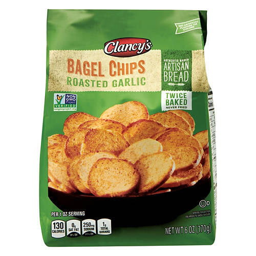 Roasted Garlic Bagel Chips, 6 oz