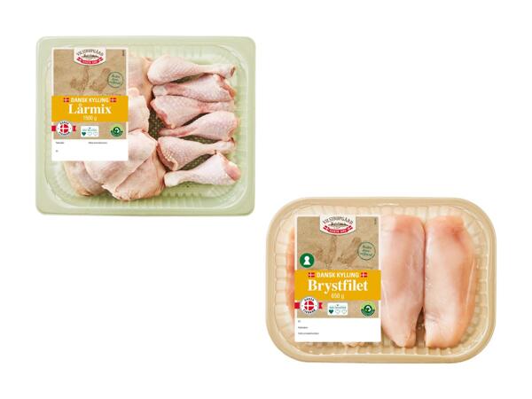 Dansk kyllingelårmix eller kyllingebrystfilet