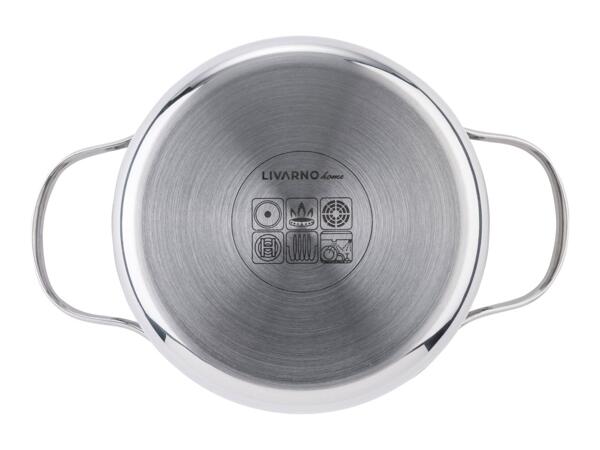 Livarno Home Stainless Steel Stockpot Set - 3-Piece Set