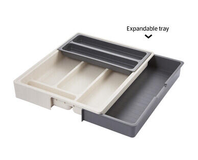Expandable Cutlery and Utensil Tray 