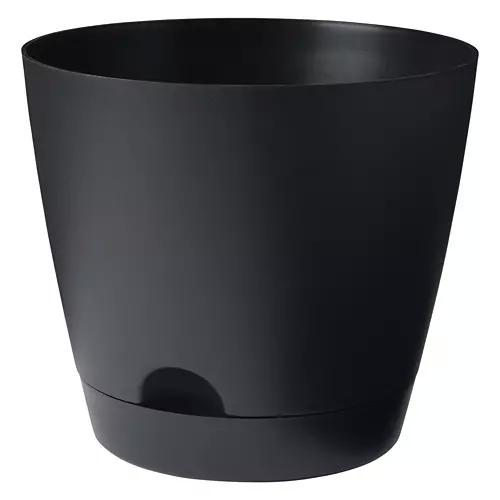 12" Self-Watering Planter, Black