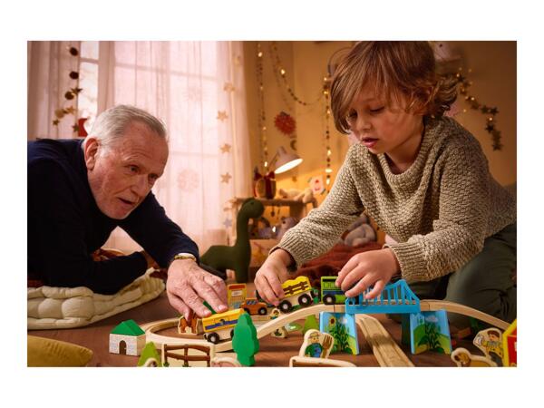 Playtive Farm/​Dinosaur Wooden Train Set