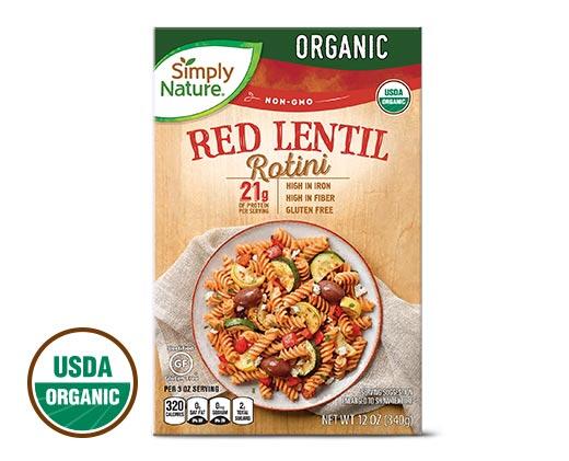 Simply Nature 
 Red Lentil Rotini or Black Bean Penne