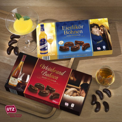 Chokolade fyldt med brandy eller æggelikør