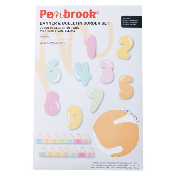 Pembrook Pastel Color Border Banner - 2pk