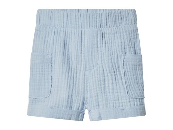 LUPILU Blue Baby Muslin Outfit - 2 Piece Set