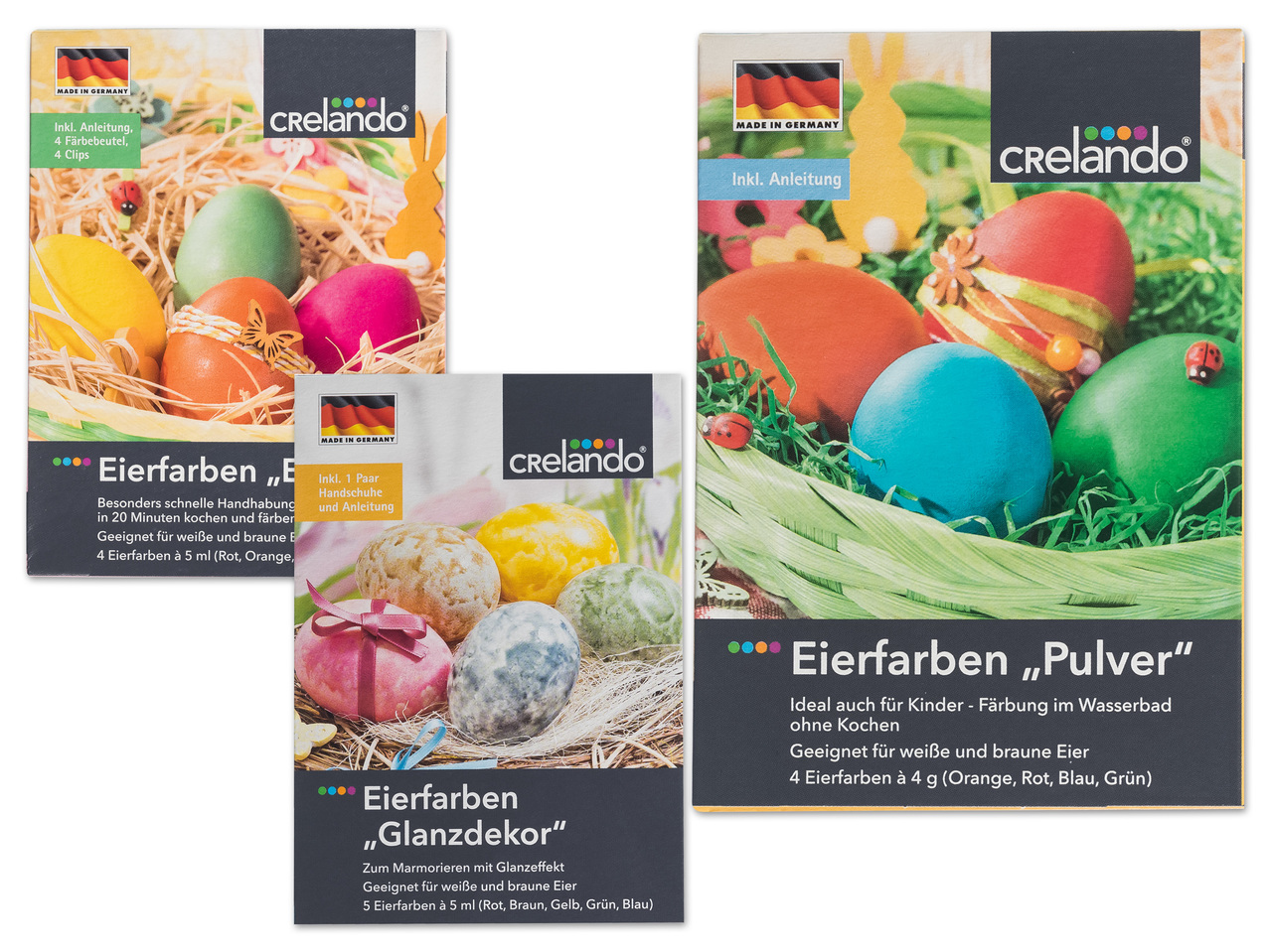 CRELANDO(R) Eierfarben-Set