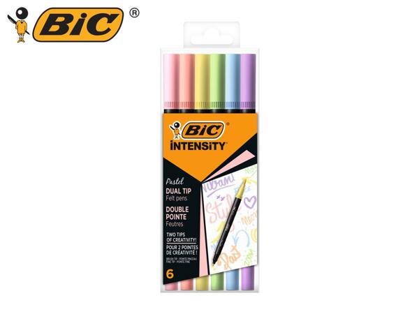 BIC Pastel Dual Tip Felt Pens - 6 pack