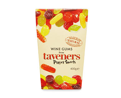 Taveners Allsorts, Jelly Babies or Wine Gums 400g