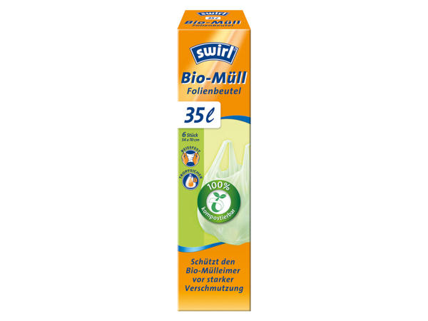 SWIRL Bio Müll Folienbeutel mit Tragegriff 35 l