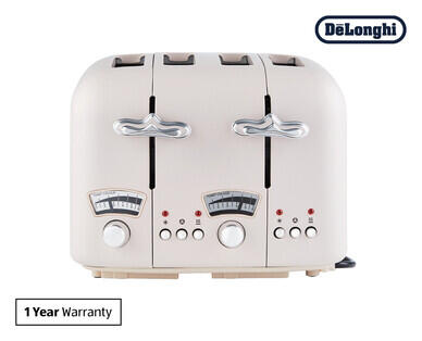 De'Longhi Argento Flora 4-Slice Toaster - Peony Rose or Peppermint Green