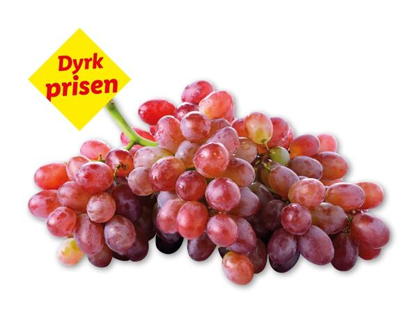 Røde kernefri vindruer