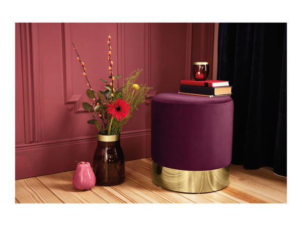 Livarno Living Velvet Stool1