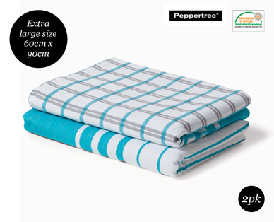 JUMBO COTTON TEA TOWEL 2PK