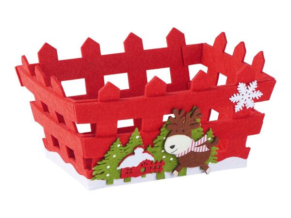 Livarno Home Decorative Basket With Reindeer