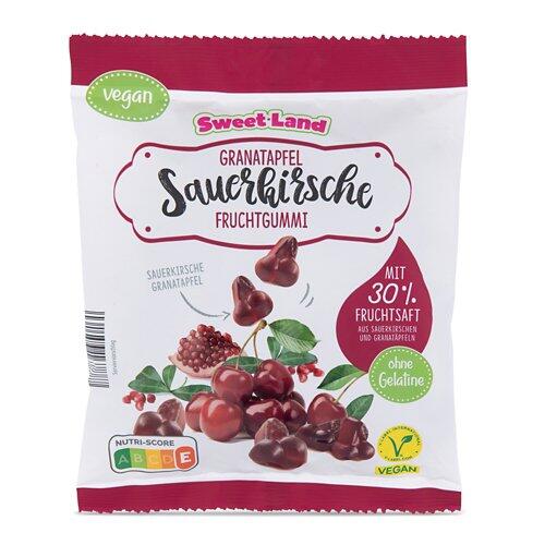 SWEET LAND Premium-Fruchtgummi, Sauerkirsch Granatapfel
