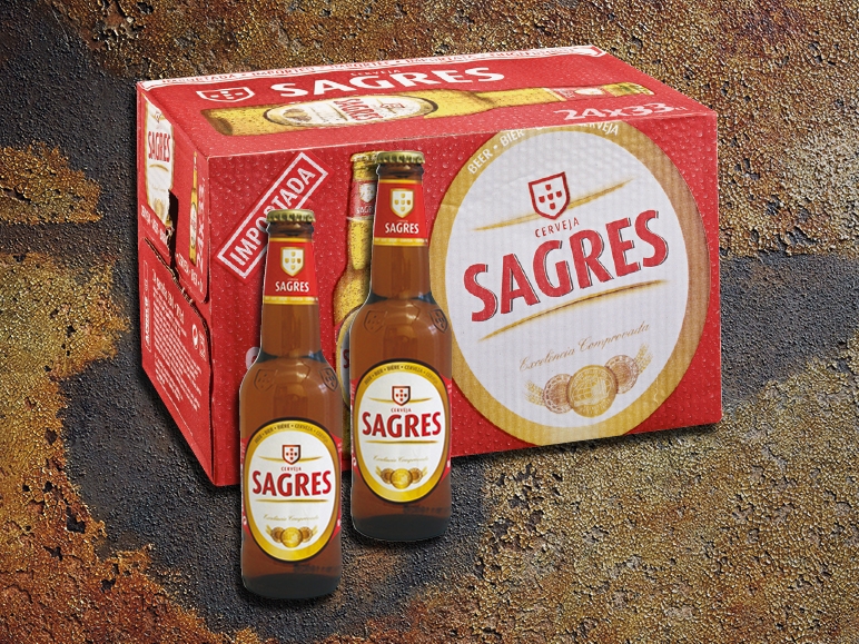 Sagres Bier, 24er Pack