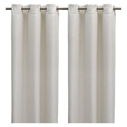 84" Room Darkening Window Curtains - Light Gray, 2 pack