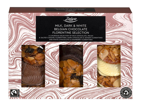 Deluxe Milk, Dark & White Florentine Assortment