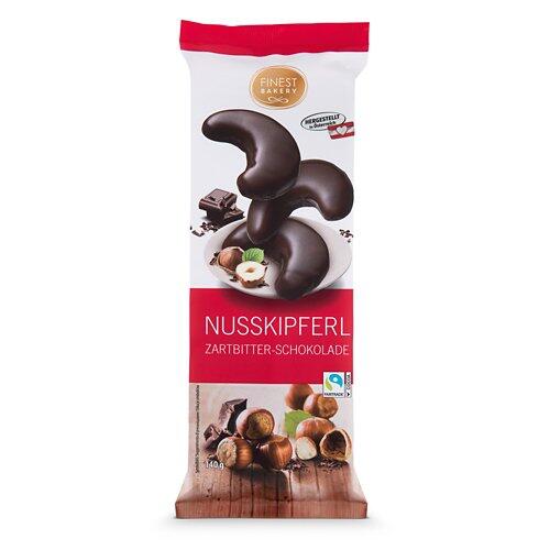 FINEST BAKERY Schoko Nuss Kipferl, Zartbitter