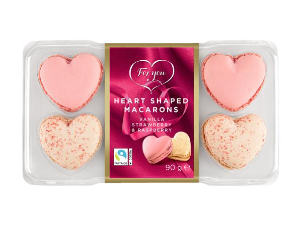 Hjärtformade macarons