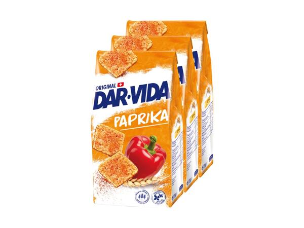 Crackers paprika Dar-Vida, pack de 3