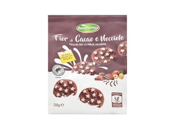 Shortbread Biscuits with Cacao and Hazelnut