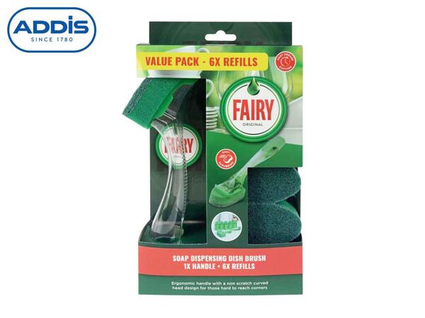 Addis Fairy Soap Dispensing Dish Brush Value Pack