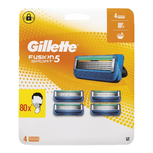 GILLETTE(R) 				Gillette Fusion 5 Sport-houder + 3 mesjes / 4 mesjes