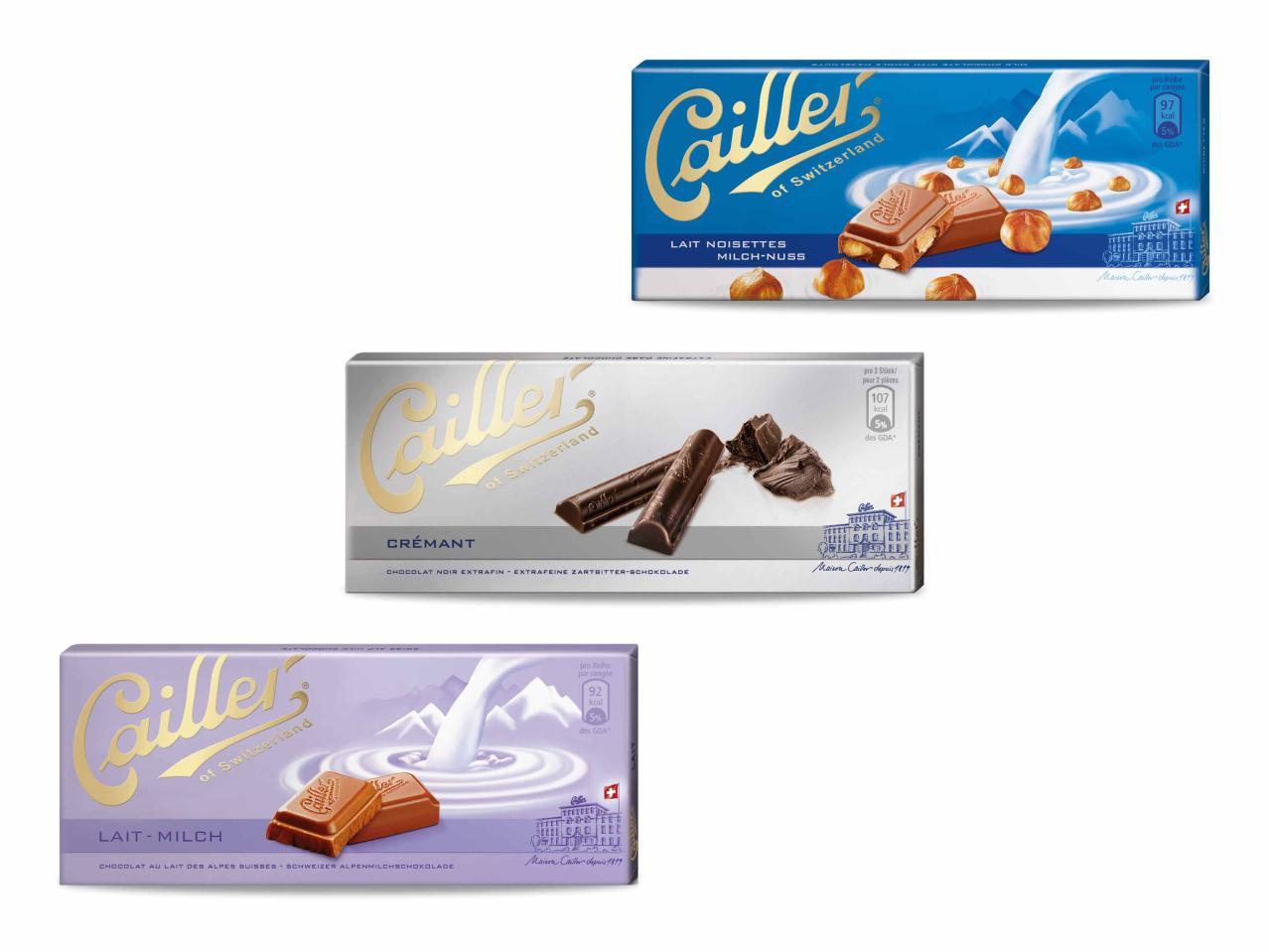 Chocolat Cailler, lot de 8