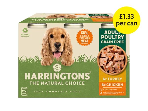 Harringtons Poultry Wet Dog Food Cans