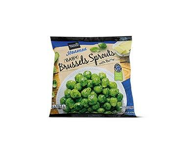Season's Choice Steamable Creamed Spinach or Brussels Sprouts with Butter