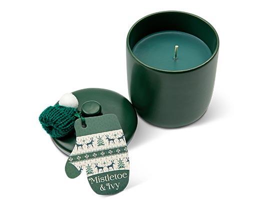 Huntington Home 
 Knit Ornament Ceramic Candle