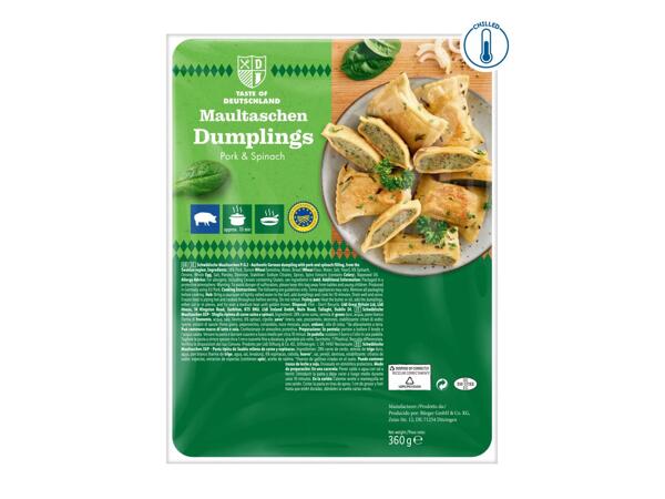 Taste of Deutschland Maultaschen Dumplings with Pork & Spinach