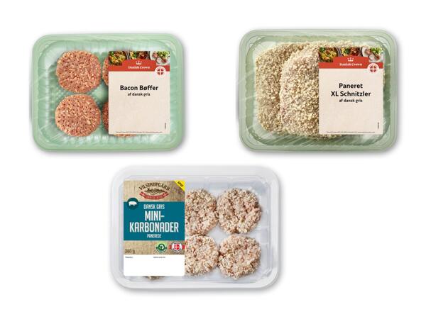 VILSTRUPGÅRD/DANISH CROWN Baconbøffer, paneret XL schnitzel eller minikarbonader